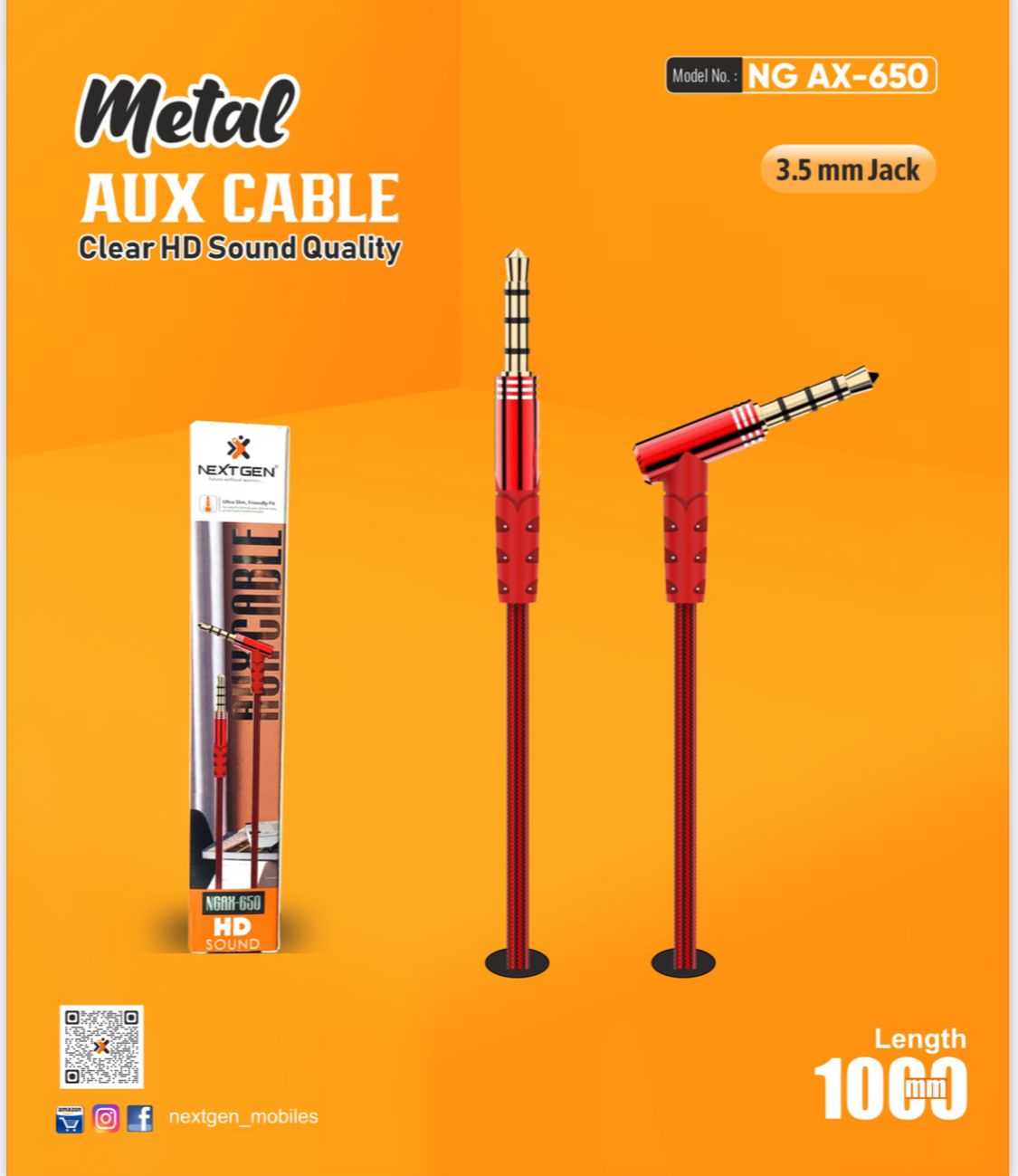 NEXTGEN METAL AUX CABLE 2M